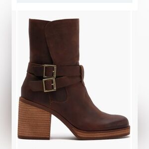 KORKS Meegan Mid Leather Brown Boots Size 7 M